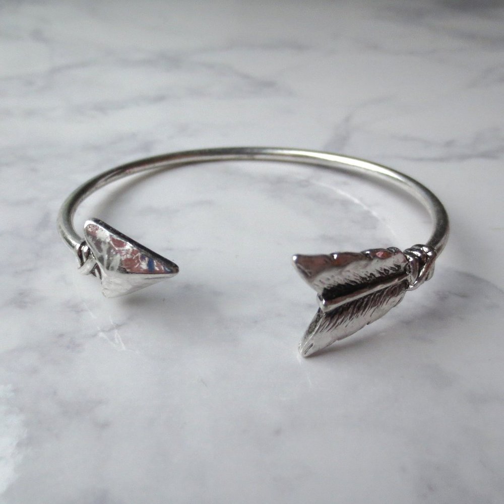Arrow Adjustable Silver Bracelet